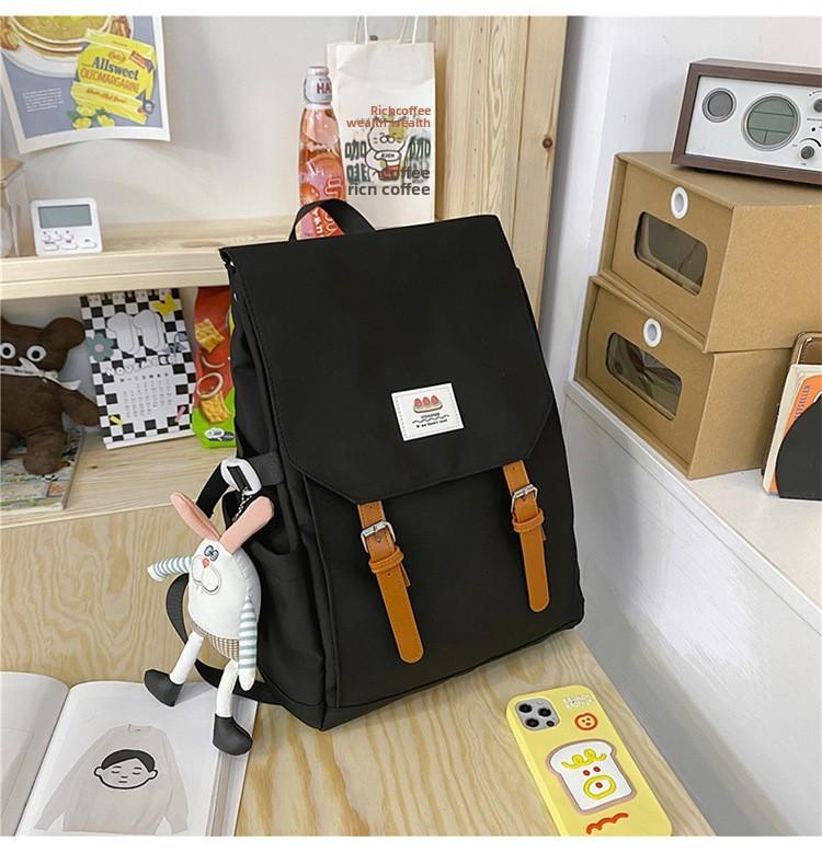 Nylon Casual Backpack For Students With Design And Laptop Compartment