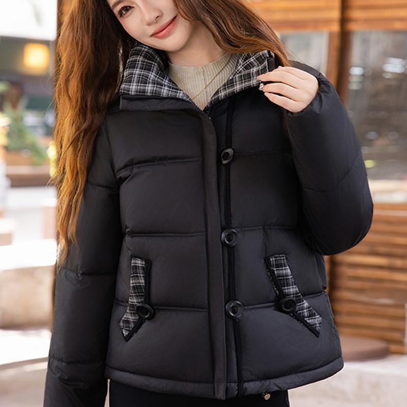 Divatos Női Téli Kabátok Plus Size Elegáns Laza Vastag Meleg Rövid Parkák Női Dzseki