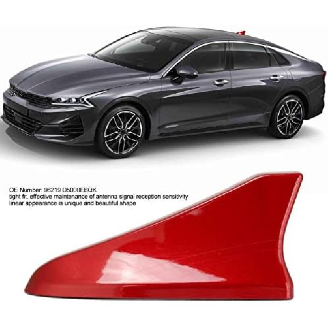 Shark Fin Roof Antenna Cover 96219 D5000EBQK ABS Roof Antenna Aerial Shell Replacement for Sonata Elantra (Red)