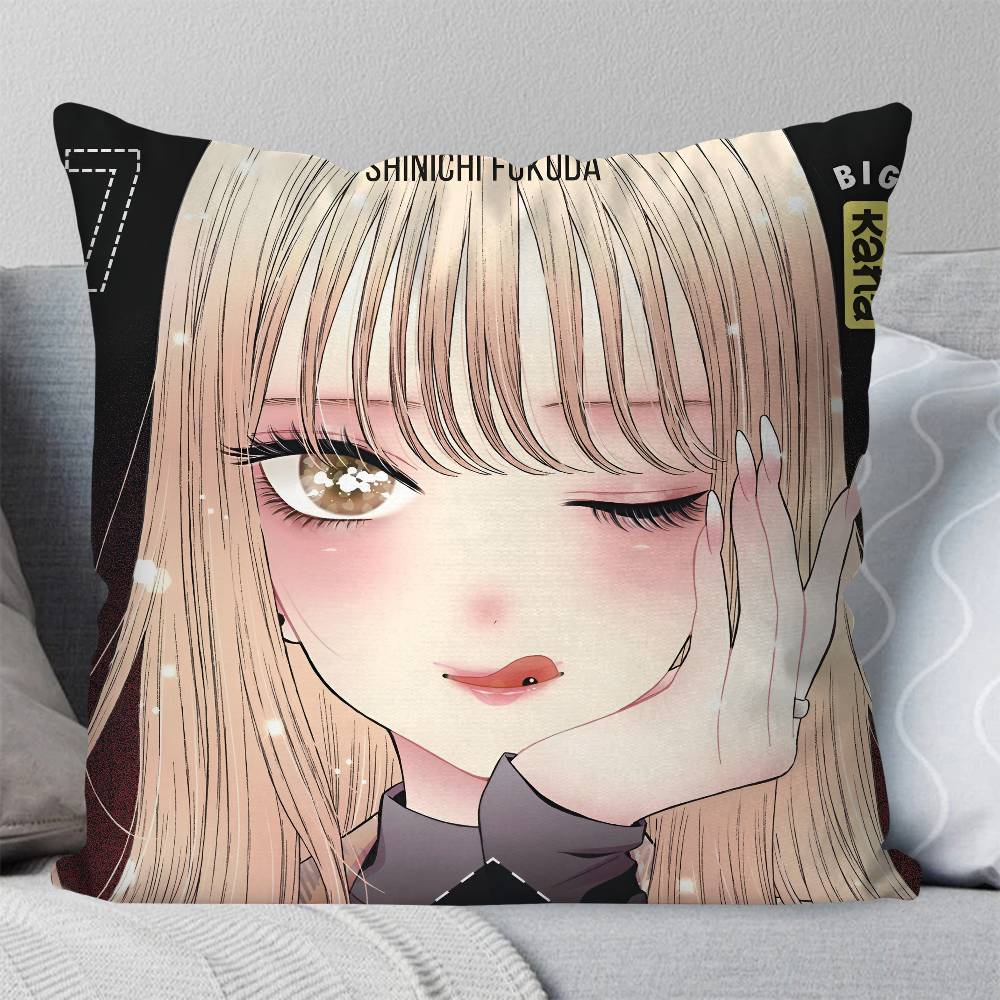 My Dress-Up Darling Anime Pillow Case Square Pillow Bedroom Sofa Leisure Comfort Cushion Car Living Room Home Decoration