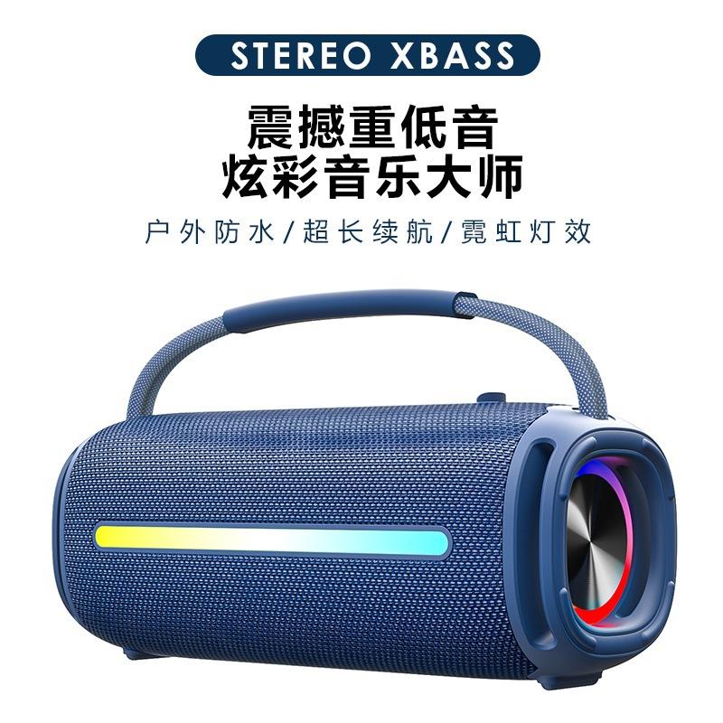 Portable Outdoor Smart Speaker Dual Driver 20W Bass Waterproof Bluetooth Speaker Black