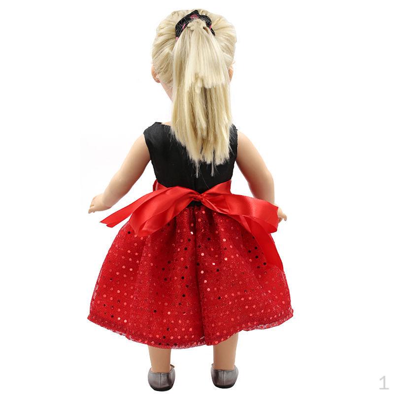 

Платье с красными пайетками для 18-дюймовой куклы