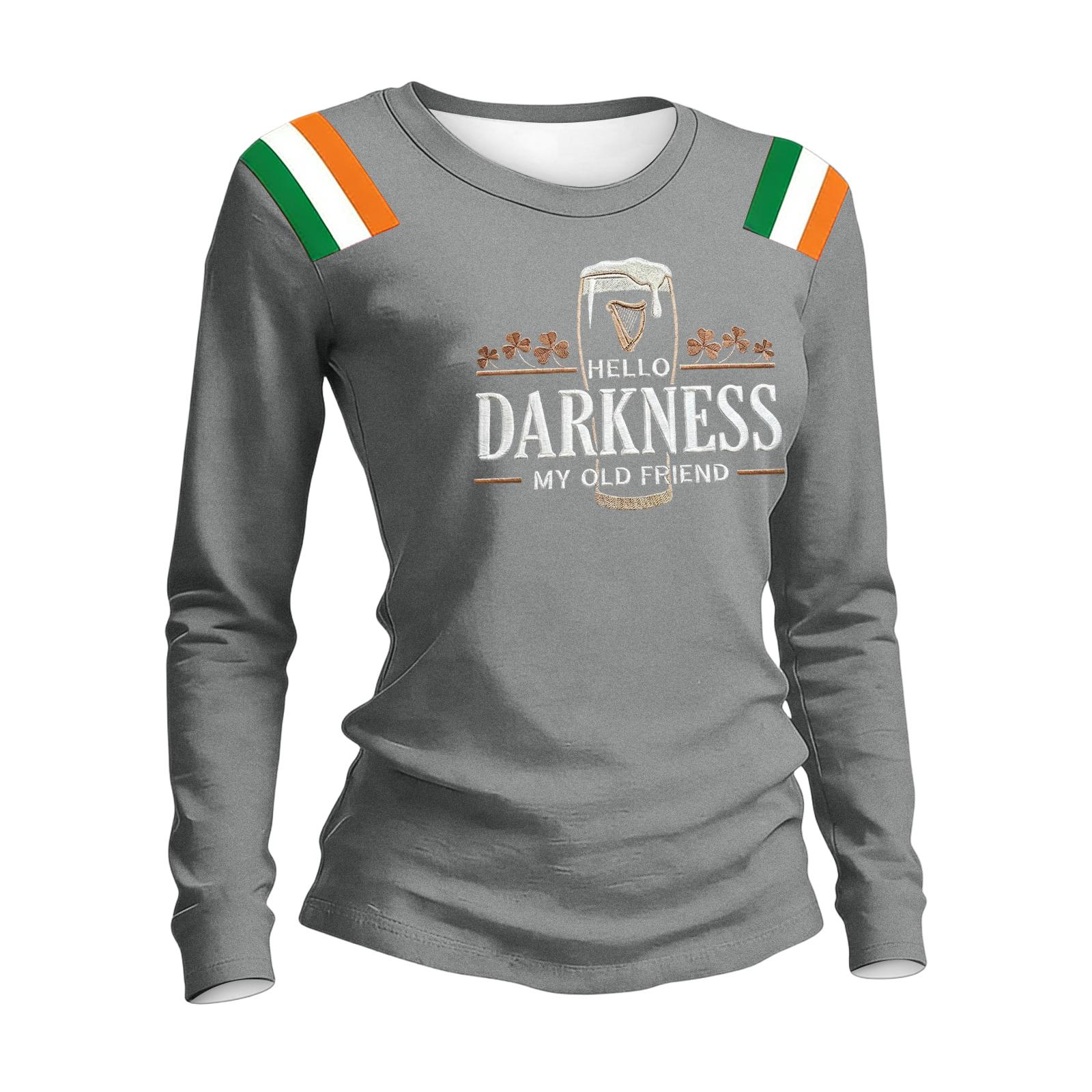 

Women s Fashion Casual Printed Round Neck Long Sleeve Pullover Top S