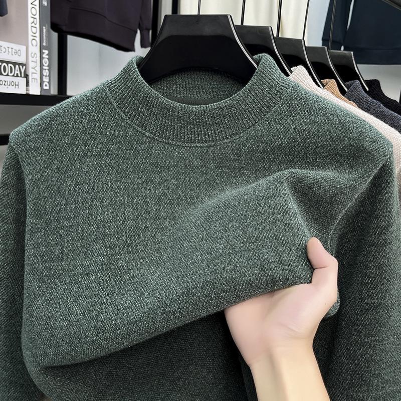 2025 Bestseller Men s Velvet Half-High Collar Warm Knit Sweater - Business Casual, Skin-Friendly 2XL