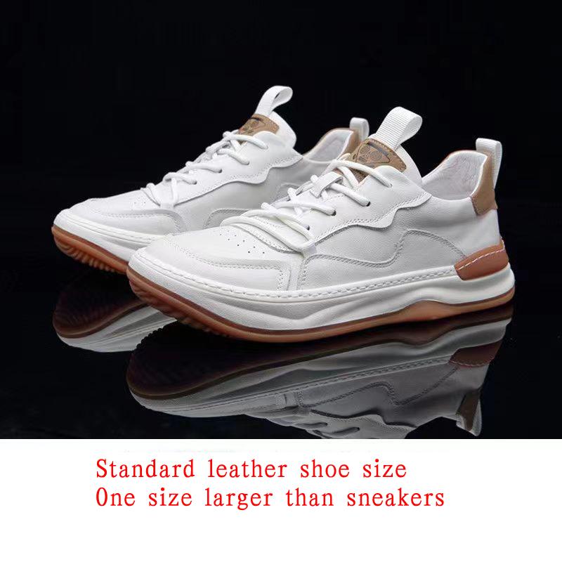 

Мужские кроссовки из натуральной коровьей кожи, новинка 2024 года, удобные, дышащие, повседневные, спортивные туфли для мужчин, Chaussure Homme 44 белый