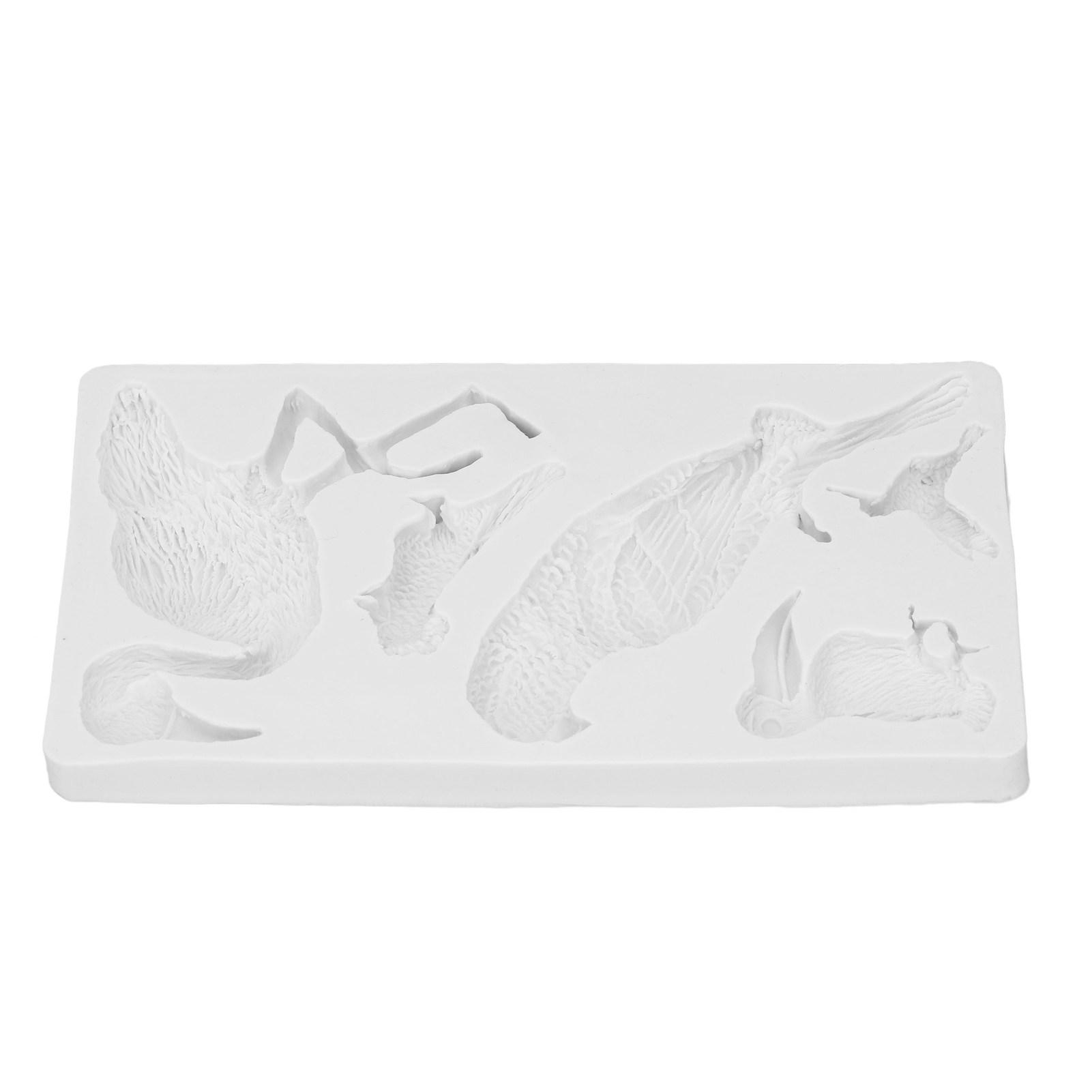 

Силиконовая форма Серая птица Мягкая эластичная Легкое извлечение Силиконовая форма для выпечки для DIY тортов хлеба муссов шоколада