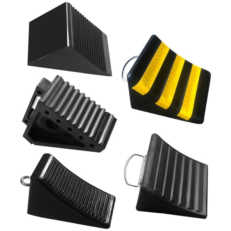 Anti-slip Auto Parking Wedges Car Stopper Tire Block Rubber Wheel Chock Support Pad Car Trailer Wheel Chock With Handles