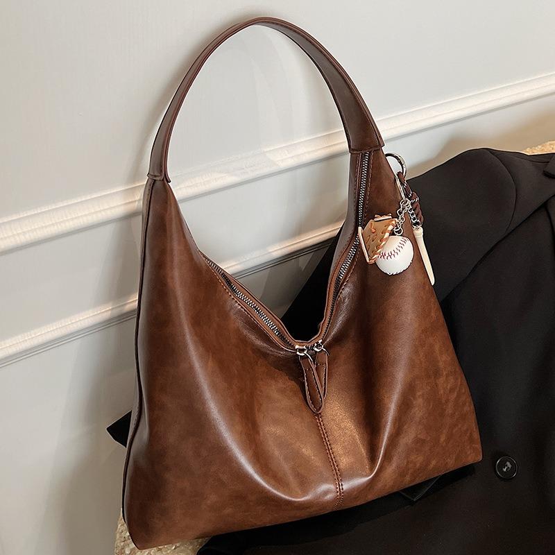 Tote bag women's autumn new large-capacity commuter bag casual retro shoulder work shopping bag
