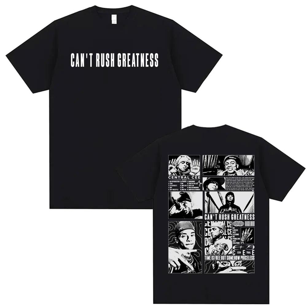 Central Cee Cant Rush Greatness World Tour Tee Shirt Mens Clothing Fashion Retro Oversized T Shirt Summer 100 Cotton Tshirt