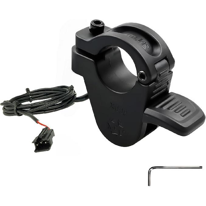 Ebike Thumb Throttle, 12V 24V 36V 48V 60V 72V 3 Pin SM Plug Ebike Throttle for 22mm Handlebars, 300X Left and Right Speed Accelerator, Electric