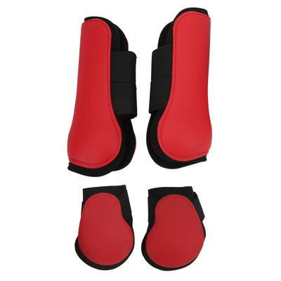 Ensemble de 4 Protège-tendons pour chevaux Coque PU Souple Antidérapant Amortissant Protège-tendons pour chevauxEnsemble de