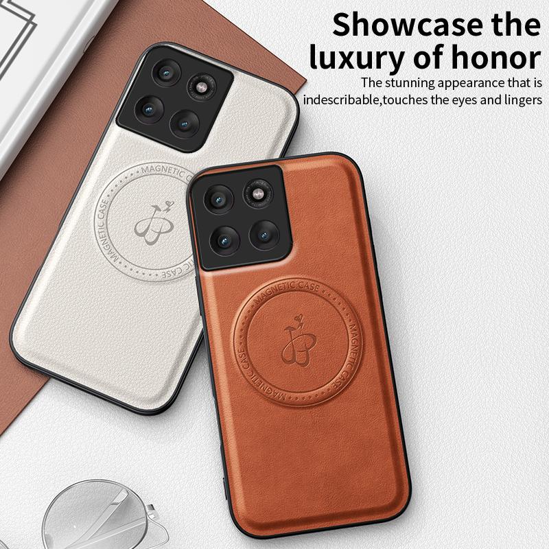 PU Leather Wireless Charging Magnetic Case for Motorola Edge 60 Pro Moto Edge 60 Fusion Protective Cover Hard Back Shell Coque