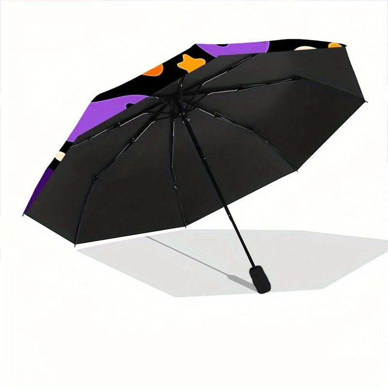 1pc Ghostly Party Auto Open/Close Umbrella with One Touch Button,, Windproof Design   Lightweight Portable Umbrella for Women & Men6021