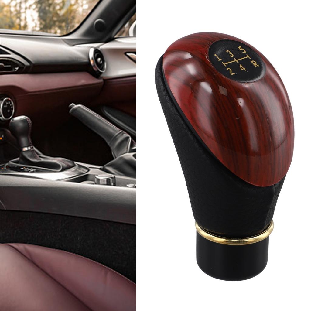 Car Shifter Lever Gear Head Handle ABS+Leather Beige/Black/Gray Manual