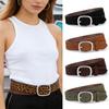 High-End Faux Leather Suede Belt with Japanese Buckle: Maillard Color for Jeans and Suits