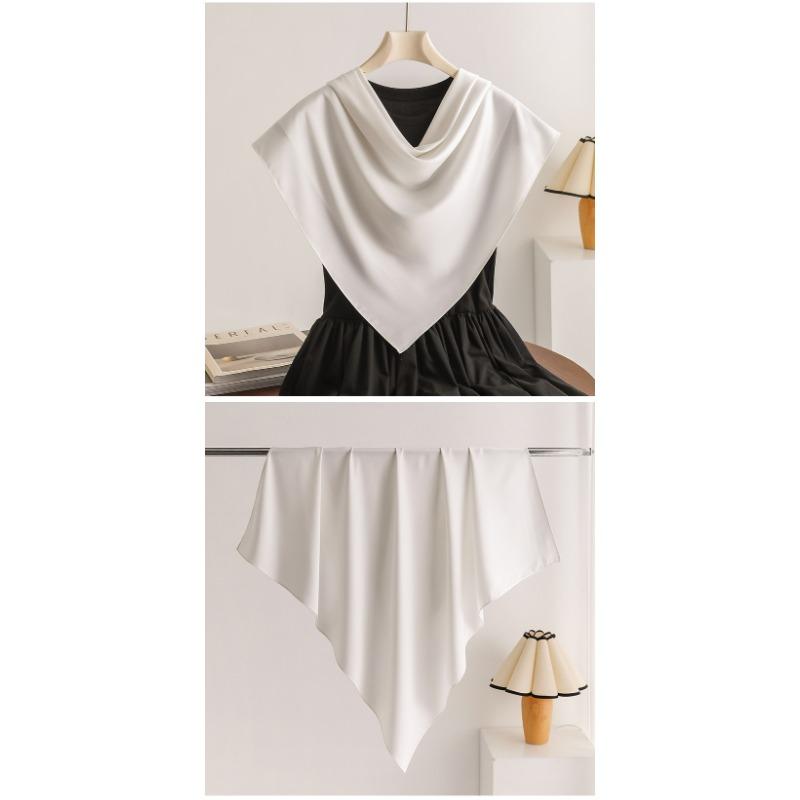 Elegant Elastic Satin Square Scarf Fashion Versatile Women Neck Scarf