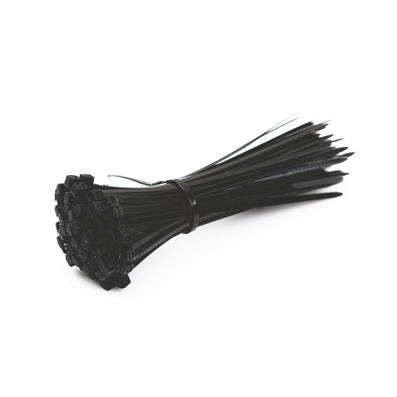 

Нейлонова пластикова стяжка для кабелю Пряжка Міцна стяжка Мотузка Дріт Обв язувальний ремінь One Size чорний