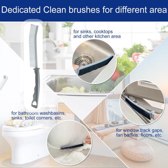 6Pcs Gap Cleaning Brush Flexible Durable Ergonomic Handle Crevice Cleaning Brush