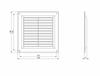 Grille d'aération - steinberg14 - 150x150 mm - plastique abs - anti-insectes - montage facile