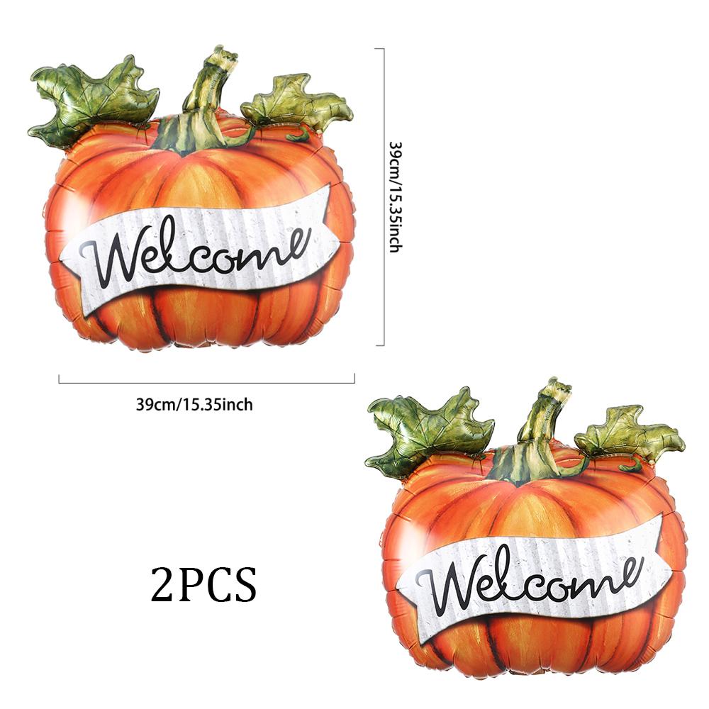 2/1 Stück 4D Stehender Kürbis Ahornblatt Folienballon Herbst Ernte Thanksgiving Halloween Mottoparty Dekoration Herbst Heimzubehör