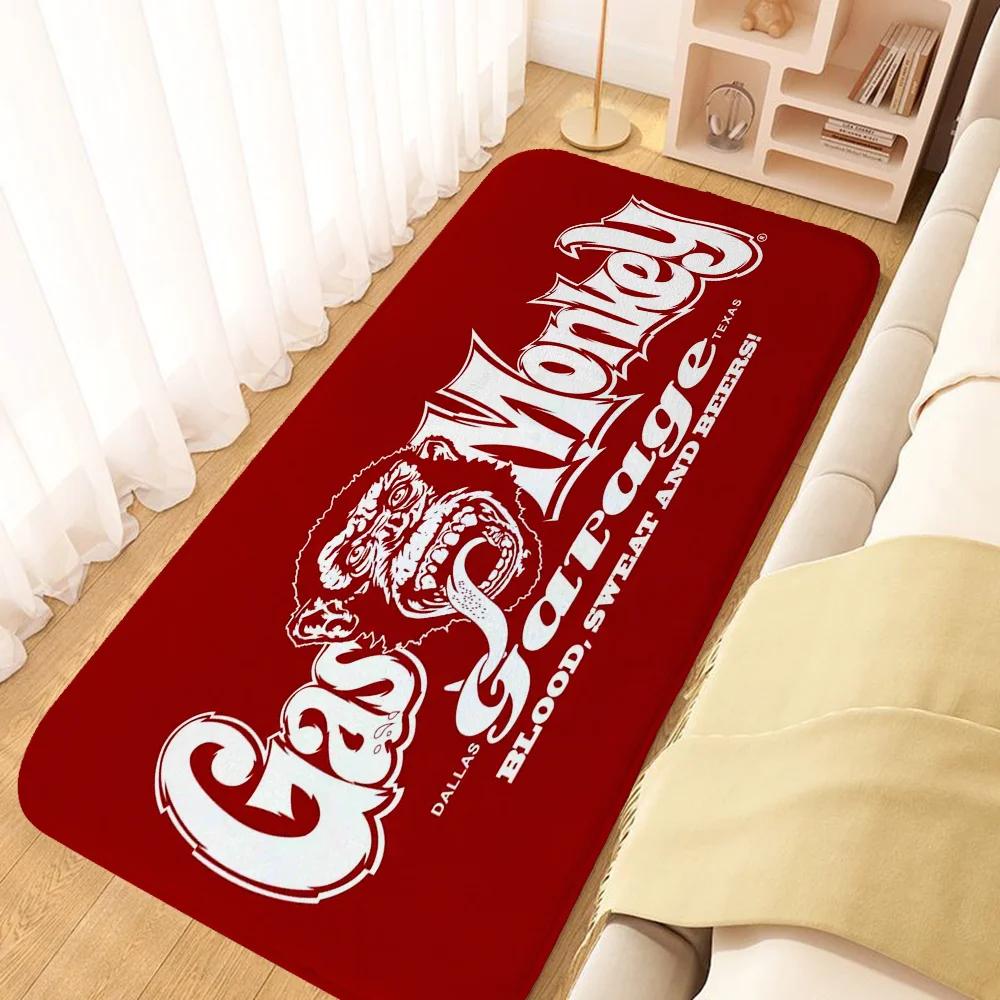 G-Gas Monkey Decor Carpets for Living Room Non-slip Rug Welcome Rugs Home Bedroom Bedside Soft Floor Mat Kitchen Front Doormat