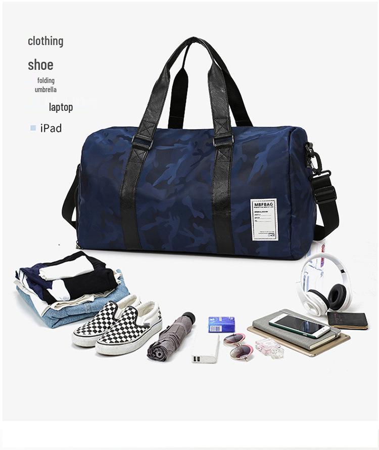 Large Capacity Travel Bag with Shoe Compartment, Wet/Dry Separation, for Sports, Swimming, and Fitness