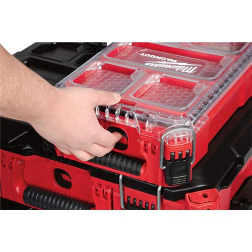 Milwaukee Toolbox with 5 Compartments for Organizing Small Parts of Power Tools, Part Number 48-22-8435