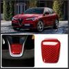 Red Carbon Fiber Steering Wheel Cover Trim for Alfa Romeo Giulia/Stelvio 20-24
