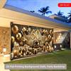 2D Luxury Black Gold 60th Birthday Backdrop Banner Large Size Party Decor Background