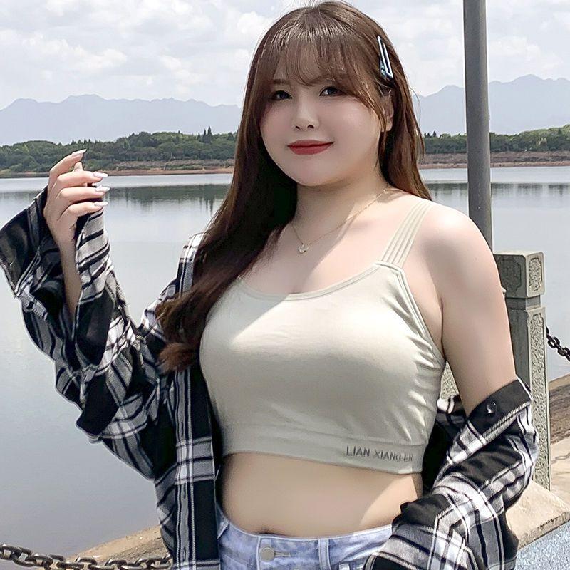 

100 кг бюстгальтер, свободное нижнее белье большого размера для женщин, однотонное дышащее, собранное вместе с непровисающим бюстгальтером, спортивный жилет one size светло-синий