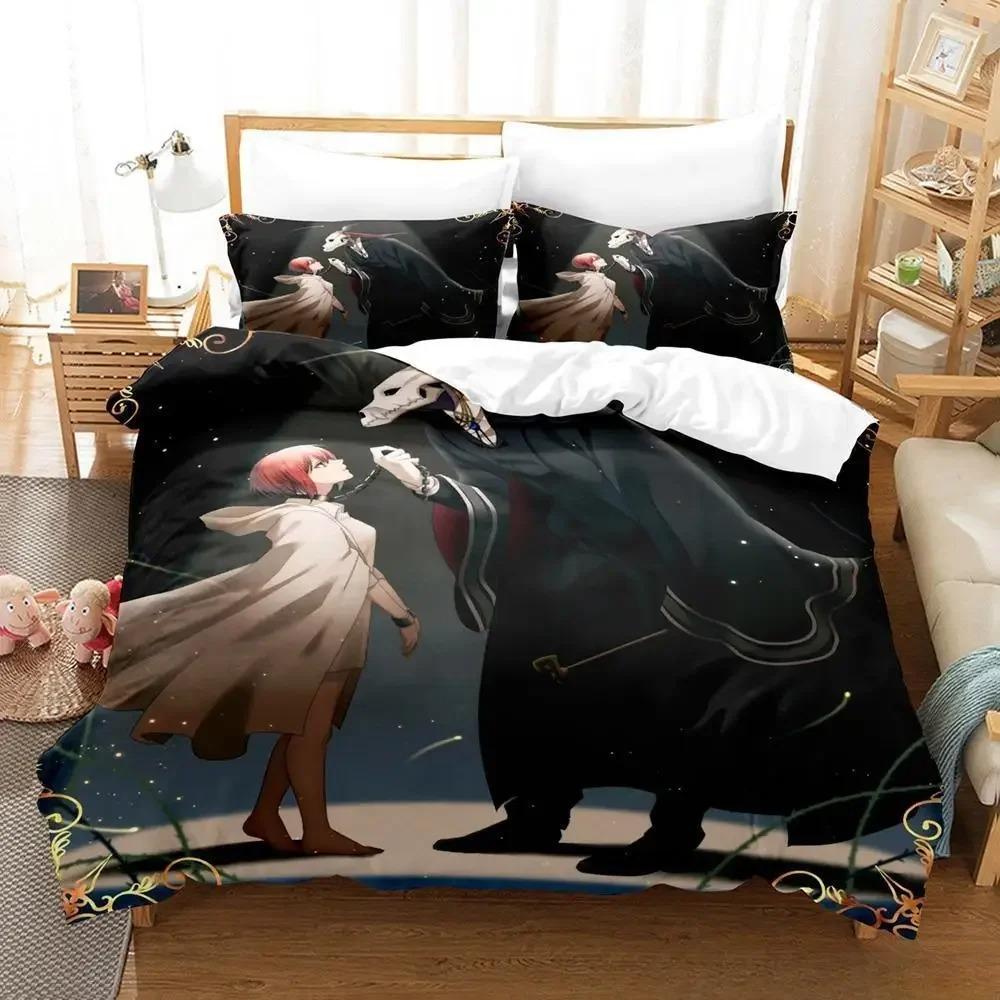 New 3D Print Anime Mahou Tsukai no Yome Bedding Set Single Twin Full Queen King Size Bed Set Adult Kid Bedroom Duvet cover Sets
