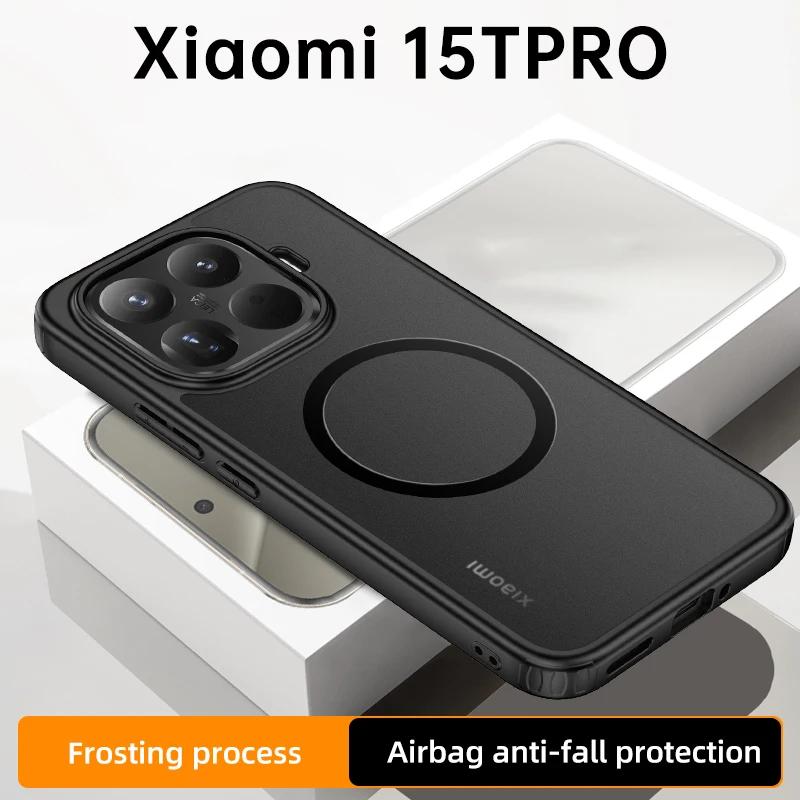 For Xiaomi 15T Pro 17T Pro Magsafe Magnetic Matte PC Case For Xiaomi MI 17 Max Magsafe Wireless Charging Shockproof Back Cover
