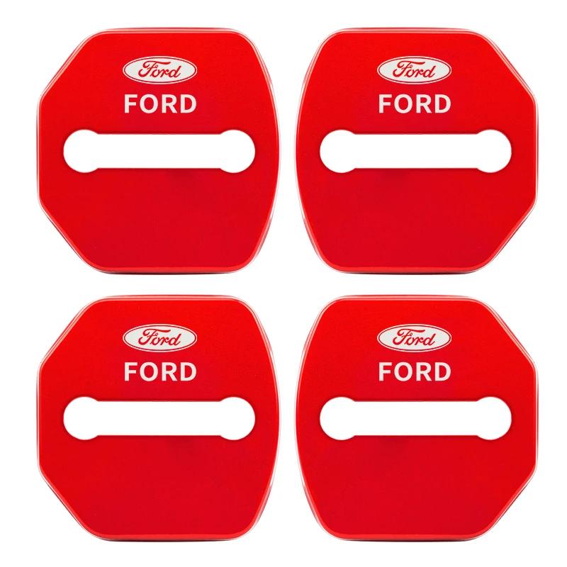 Adesivo per Auto 4pz Copertura Decorativa di Protezione Serratura Porta Emblema custodia per Ford Kuga Territory Focus RS Escort Fiesta Mondeo Accesso