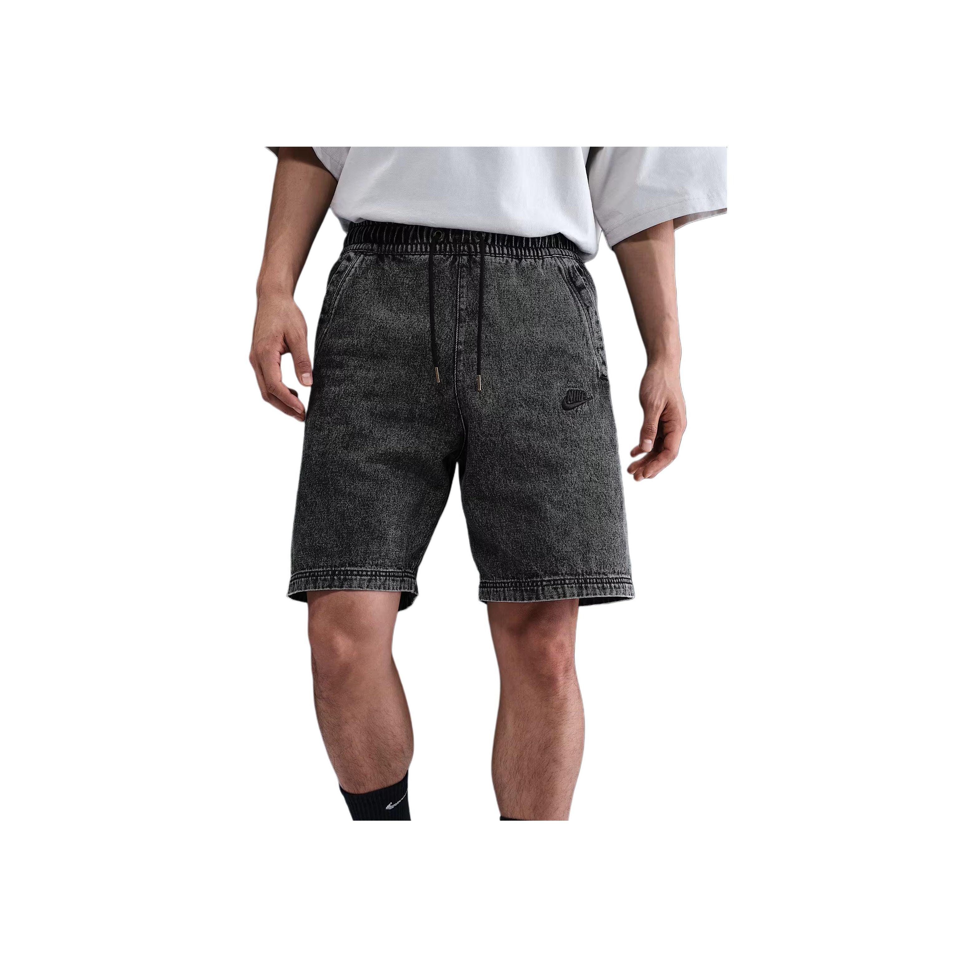 

Nike Sportswear Logo Washed Loose Fit Denim Shorts Men shorts Black IF2858-010 L