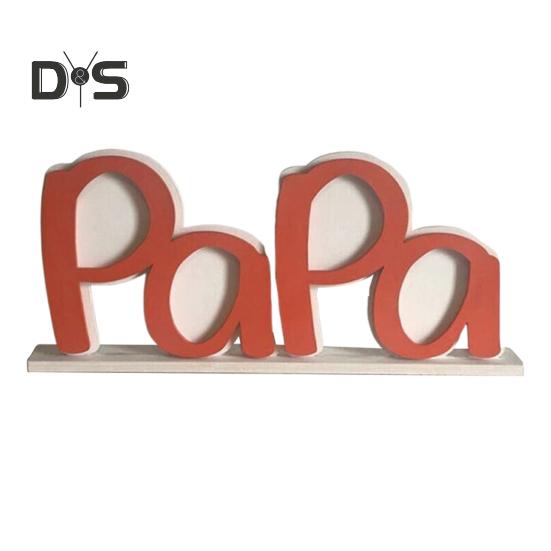 Father's Day Acrylic Photo Frame DIY PaPa Dad Letter Picture Frame Holder Table Sign Desktop Decoration Dad Grandpa Husband Birthday Festival Gift