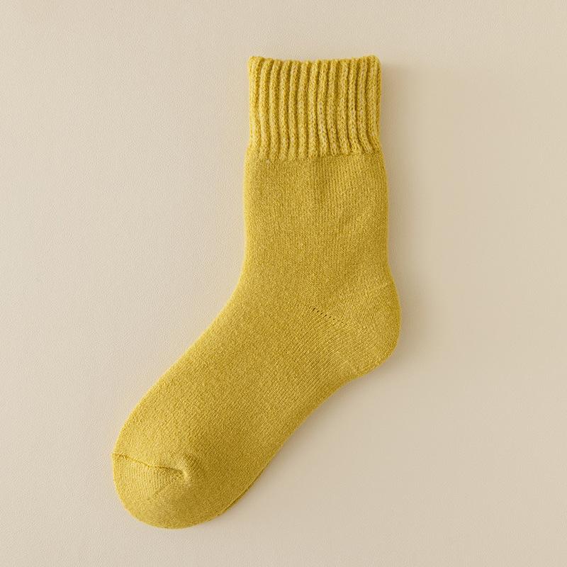 

Female Autumn and Winter with Thick Warm and Cold Cashmering Tube Socks 1 pair жовтий/зелений