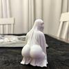 Halloween Ghost Figurine, Funny 3D Printed Scream Ghost Statue for Desk, Tabletop, Mantel, Shelf, Spooky Home Decor