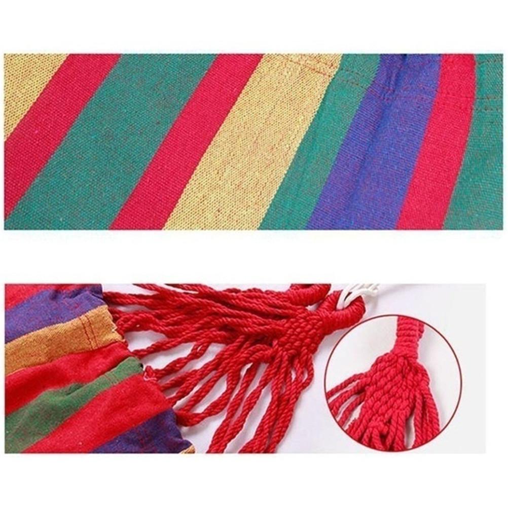 Portable Garden Canvas Hammock Camping Sleeping Swing Bed Hanging Porch Backyard Indoor Outdoor