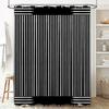 Elegant Black Gold Shower Curtain Luxurious Bath Decor for Bathroom Geometric Pattern Windowpane Print Waterproof Fabric 72 x 84