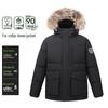 Herren Parka mit Kapuze und Pelzkragen - Dicke, Warme, Trendige Winterjacke mit 90% Weißen Entendaunen