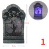 1PC Halloween Festival Tombstone Light LED Colorful Night Lamp Haunted House Bar Decoration Props