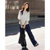 Demana Women's Color-Block Lantern Sleeve T-Shirt