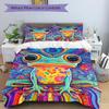 3pc Froggy Colors Cover Set - 1 Quilt Cover + 2 Pillowcases, All Seasons Bedroom Setting, Perfect for Home073