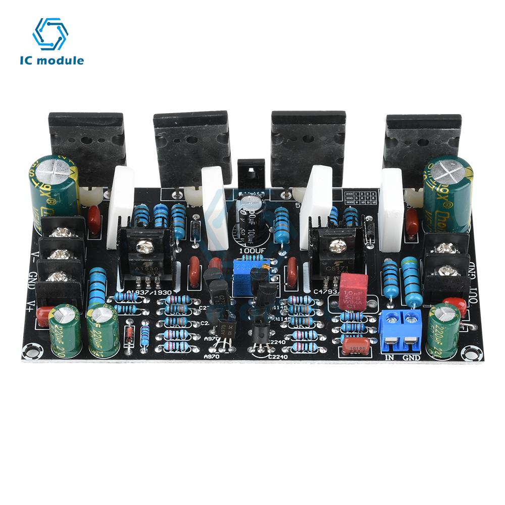 DC 20V-90V Mono 200W Power Amplifier Board 1943+5200 Power Mono Tube Finished Amplifier Board