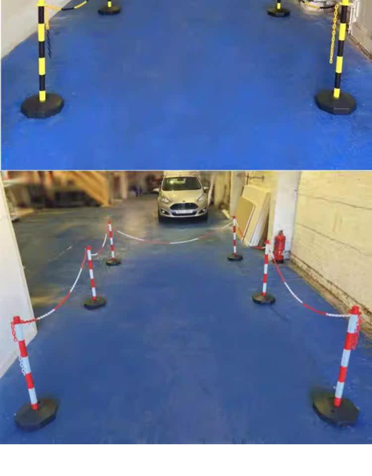 Plastic Warning Post Chain for Construction Site Fence with Isolation Barrier and Caution Tape