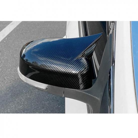 Carbon Fiber Rearview Side Mirror Cover Cap Horn ABS For Ford Focus MK3 2012-18