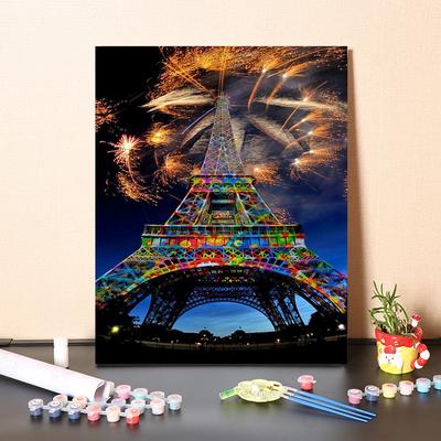 DIY verf op nummer olieverfset canvas doe-het-zelf olieverfschilderij op nummer muurdecoratie voor thuis cadeau kunst en hobby