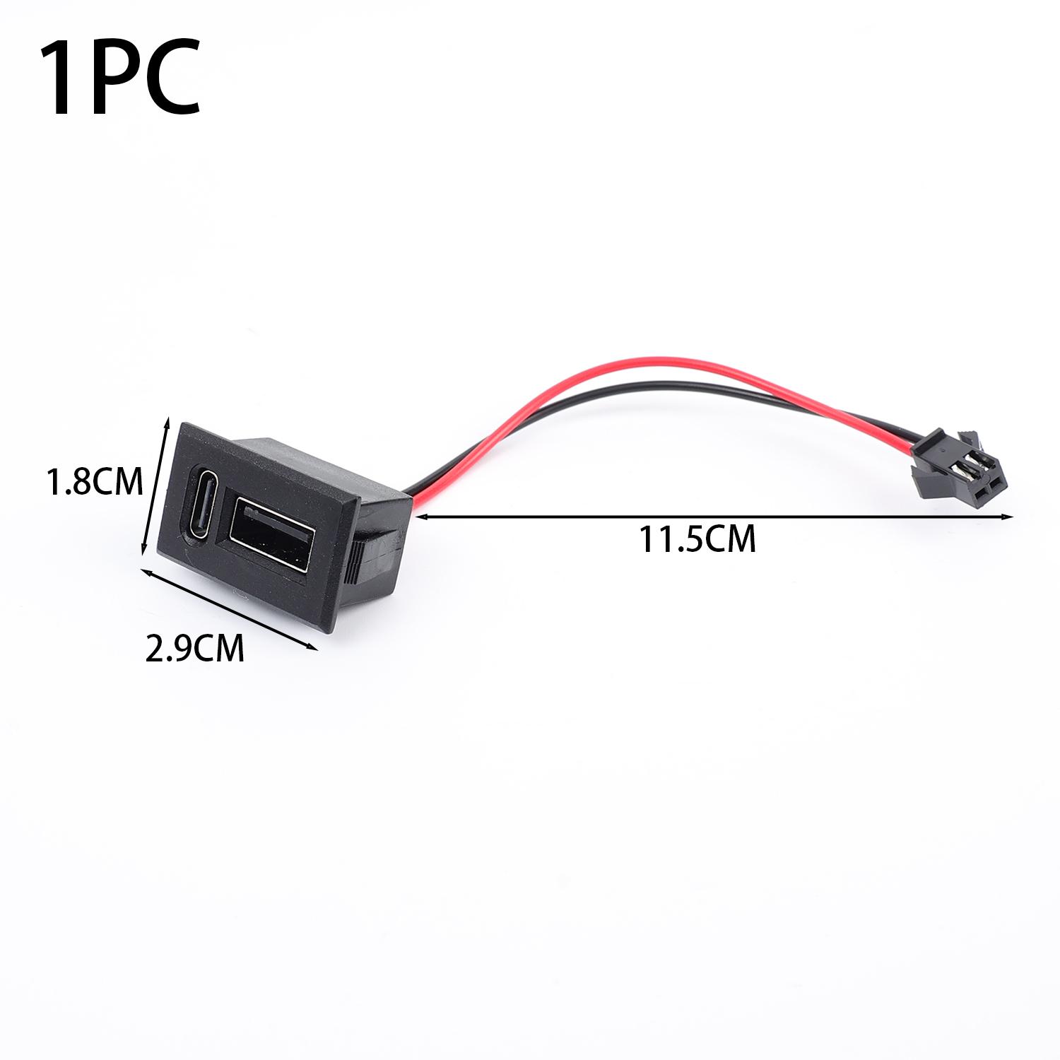 

Double Layer Usb Female Base Type-C Socket and Female Usb Lamp Charging Socket Power Socket with Cable Connector