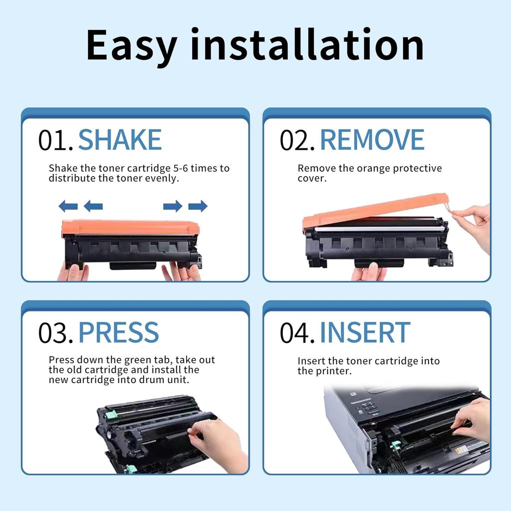 TN760 High Yield Black 1 Pack Toner Cartridge Compatible with TN-760 TN 760 Replacement for Brother HL-L2350DW HL-L2390DW HL-L2395DW HL-L2370DW