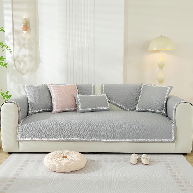 Cool Feeling Sofa Cushion New Summer Light Luxury High-end Sofa Cover Non-slip Anti-cat Scratch Sofa Cover